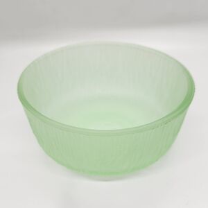 Vintage Depression Era Green Textured Glass Bowl